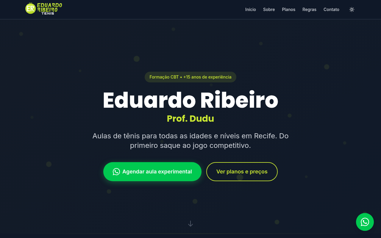 Site Eduardo Ribeiro - Professor de Tênis